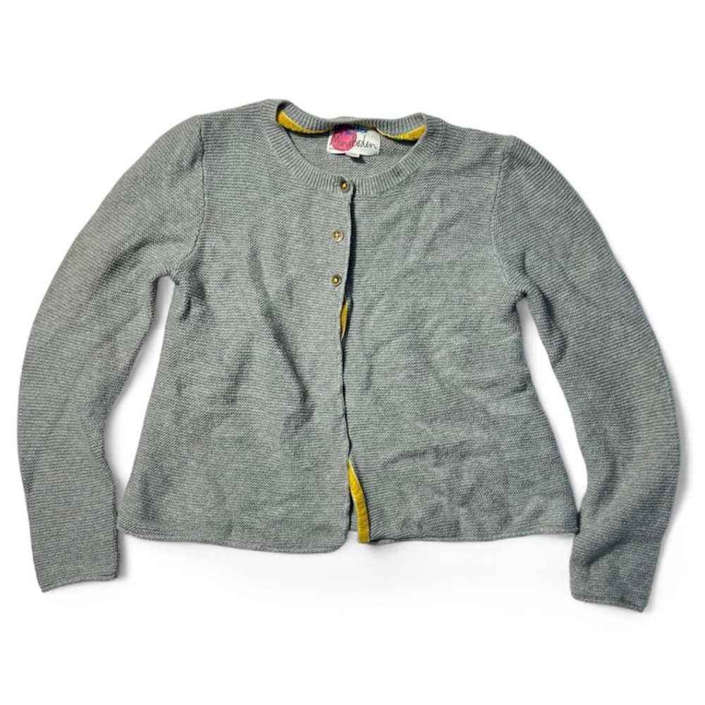 Mini Boden Gray Knit Button Cardigan